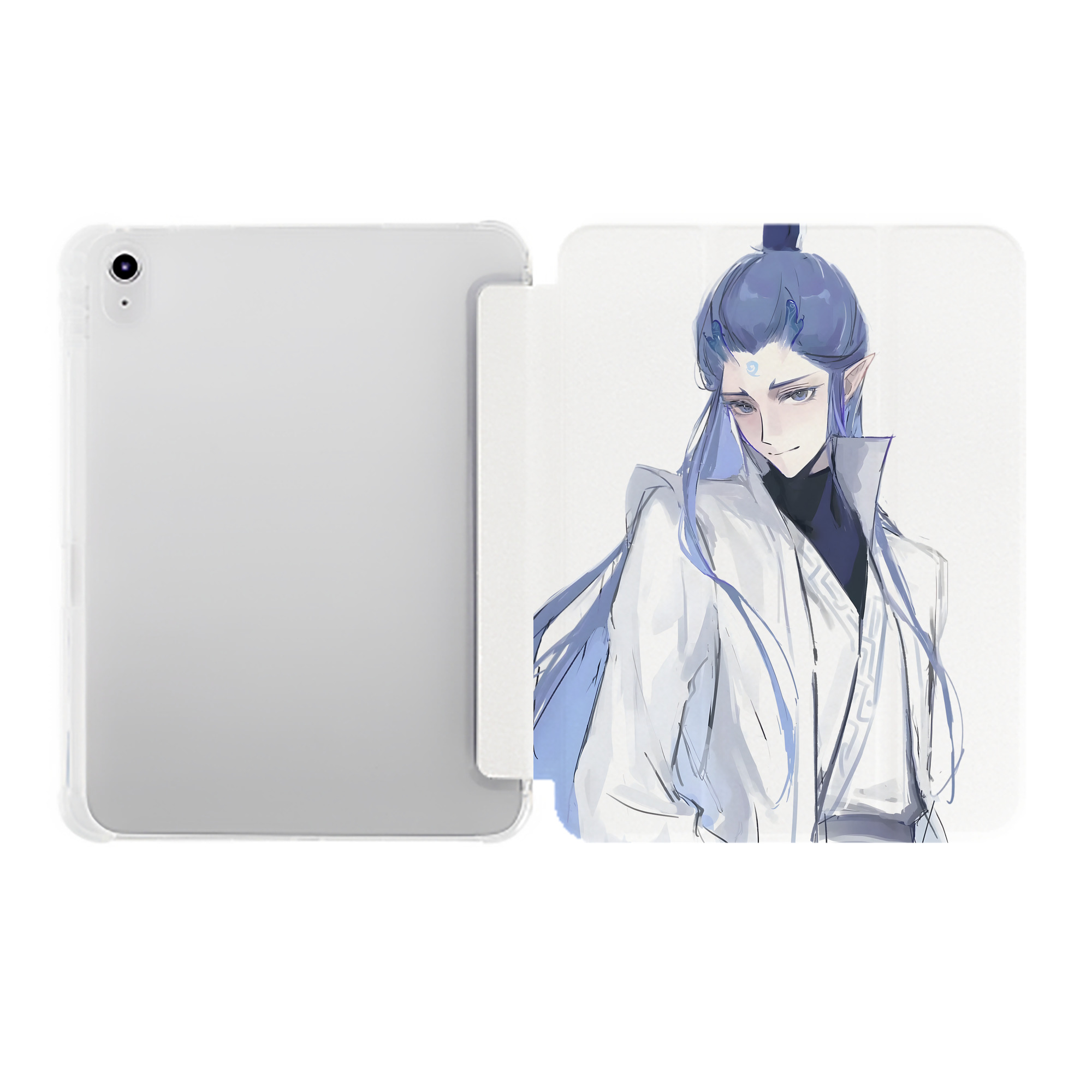 （画像用） Ne Zha 2 ナタ 魔童の大暴れ IPad ケース ペン収納付き 三つ折りスタンド PUレザー×シリコン 対応機種9.5/10.5/10.9インチ